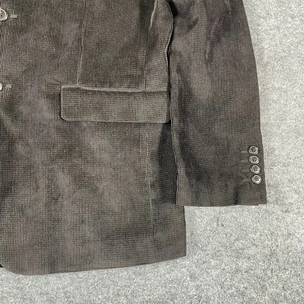 Bachrach Jacket Mens 40 R Black Corduroy Blazer Cord Sports Coat Academia Preppy